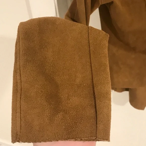 Blank NYC faux suede chestnut brown side zip up jacket size medium - Picture 8 of 10